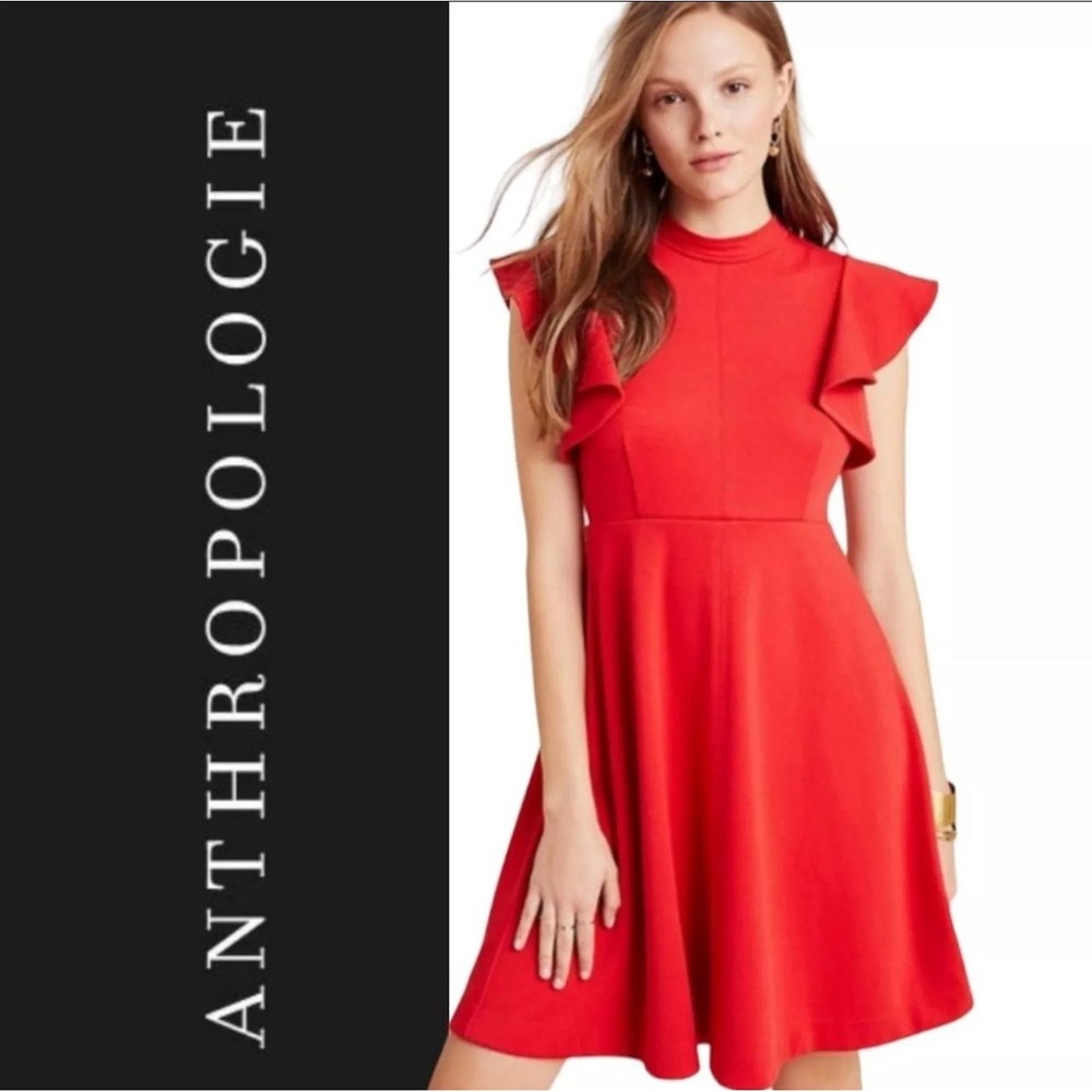 NWT! 🔖MAEVE by ANTHROPOLOGIE‎ "Deena" flutter sleeve mini dress $150 - size S